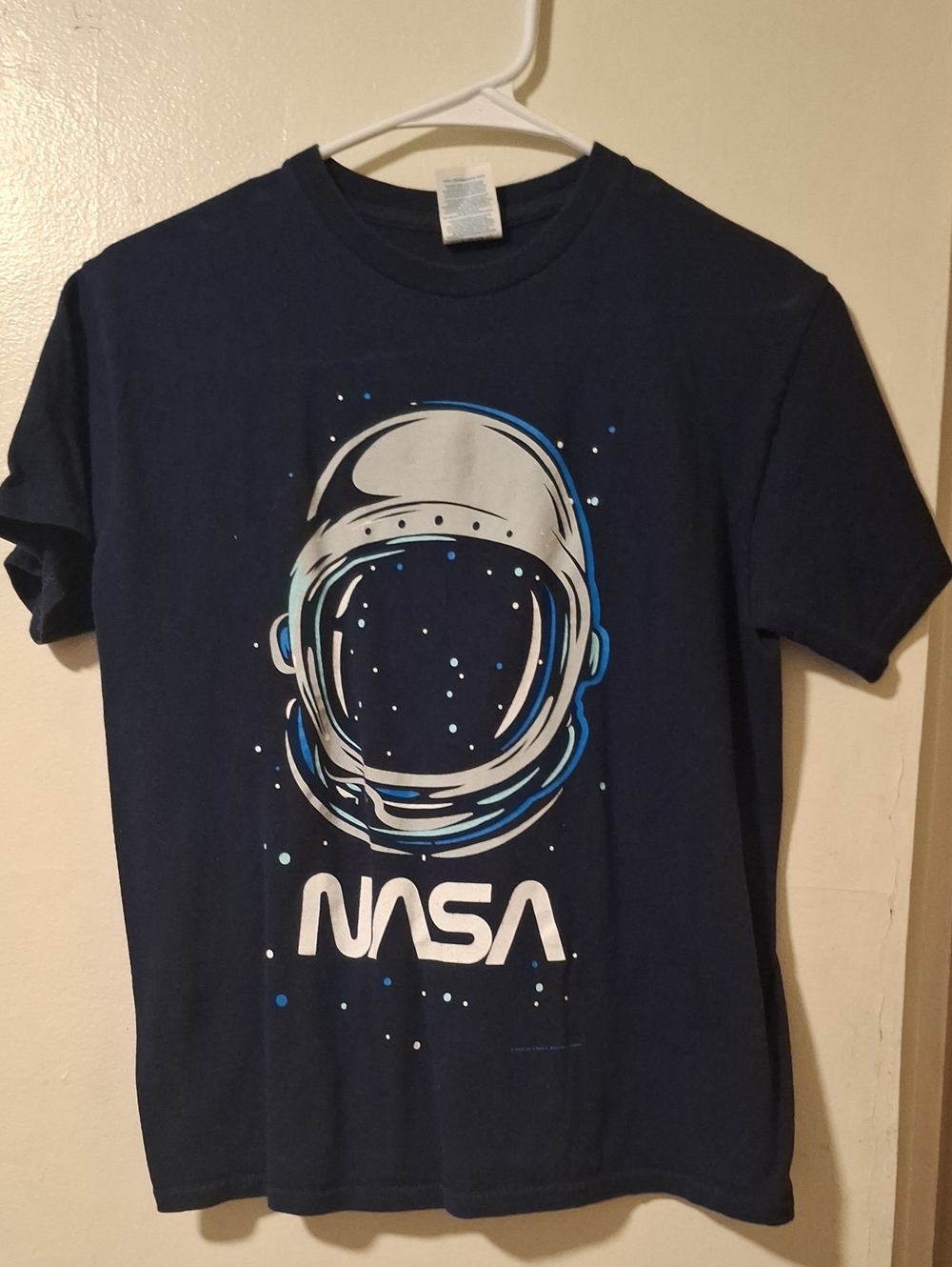 Delta Navy NASA Graphic Tee with White & Light Blue Helmet